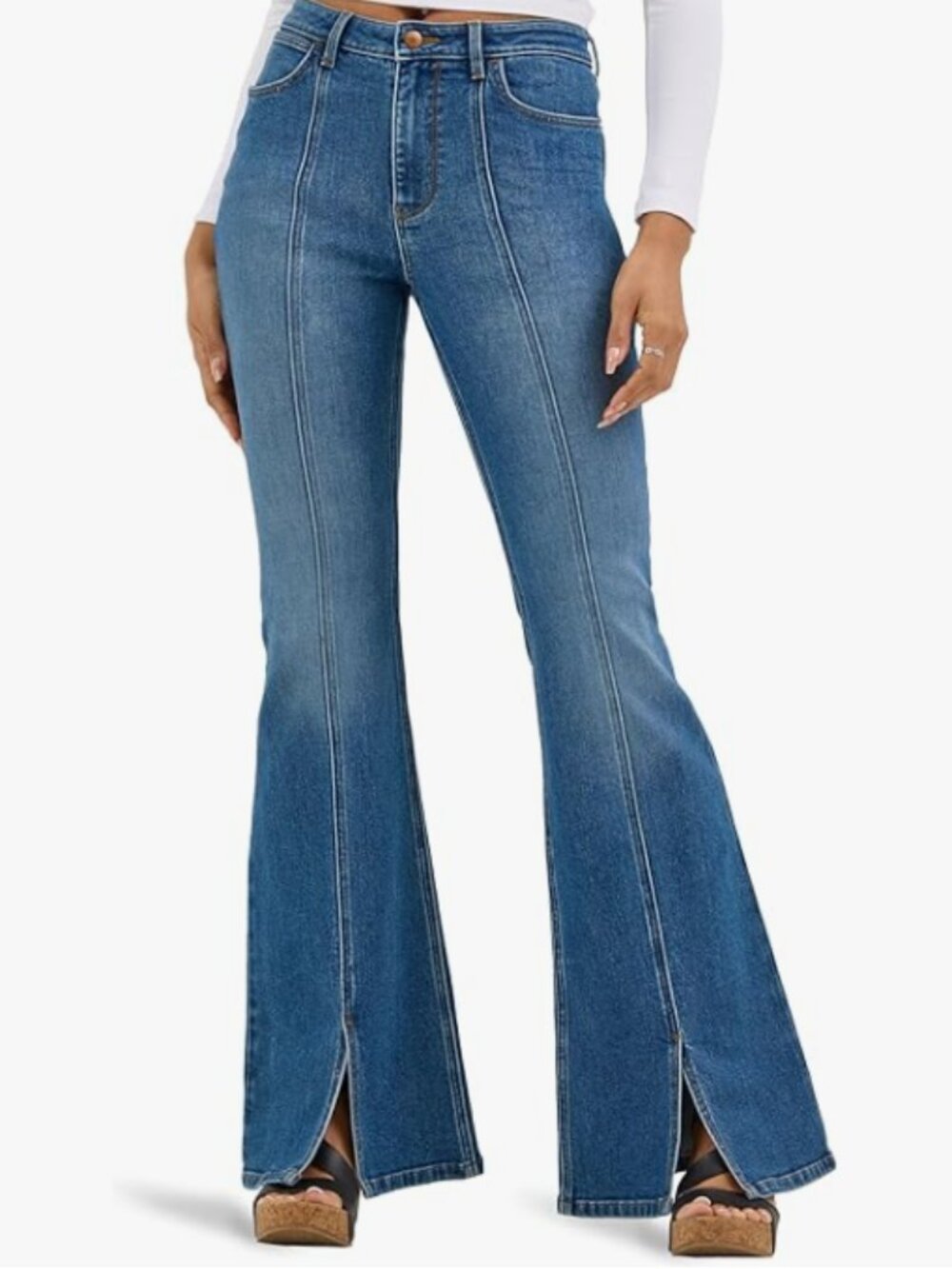 Wrangler Fierce Fair Split Hem Jeans | High-Rise | Carolina | Size 4 27x32